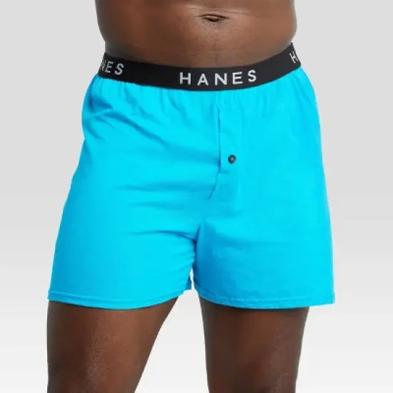 Hanes Premium Men's 4pk Knit Boxers - Colors May Vary image {4}