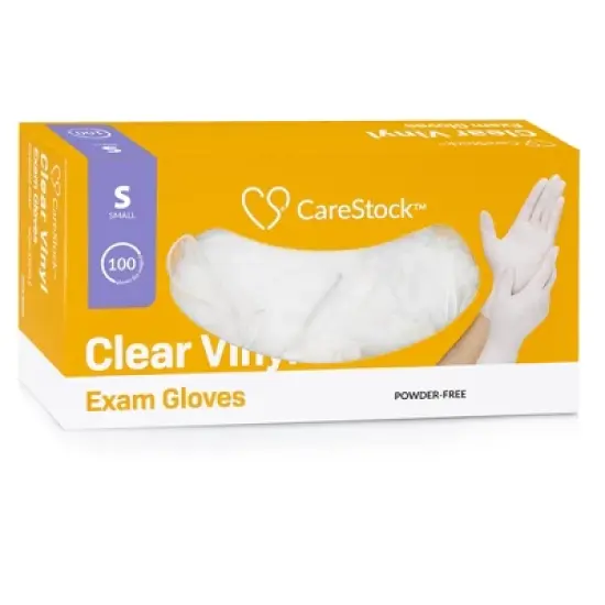 CareStock Vinyl Exam Gloves - Ultra-Strong with Slip-Resistant Textured Grip - Disposable Powder-Free Medical Gloves for Cooking & Healthcare image {8}