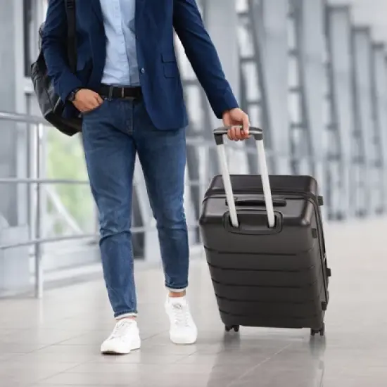 YONWAY 20" Hardshell Luggage , Expandable Lightweight ABS Suitcase, with TSA lock & Spinner Wheels image {4}