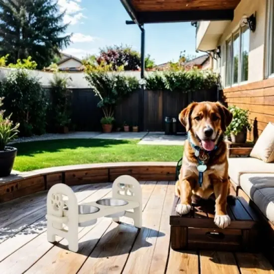 Mewoofun Adjustable Pet Bowl for Feeding, Travel-Ready Design image {1}