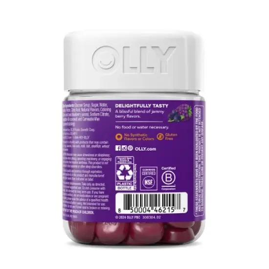 OLLY Immunity Sleep + Elderberry Multivitamins Gummies - Midnight Berry - 36ct image {7}