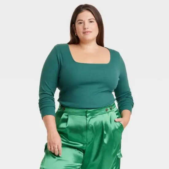 Women's Long Sleeve Slim Fit T-Shirt - A New Day&trade; image {5}