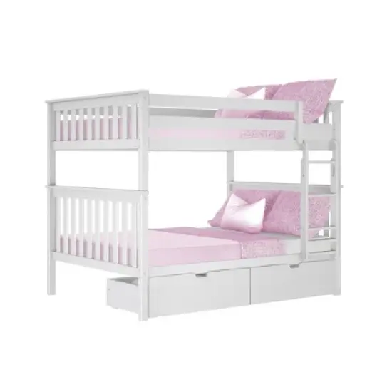 Max & Lily Full over Full Bunk Bed with Storage Drawers image {7}