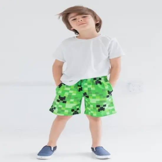 Minecraft Skeleton Enderman Zombie French Terry 3 Pack Shorts Little Kid to Big Kid  image {2}