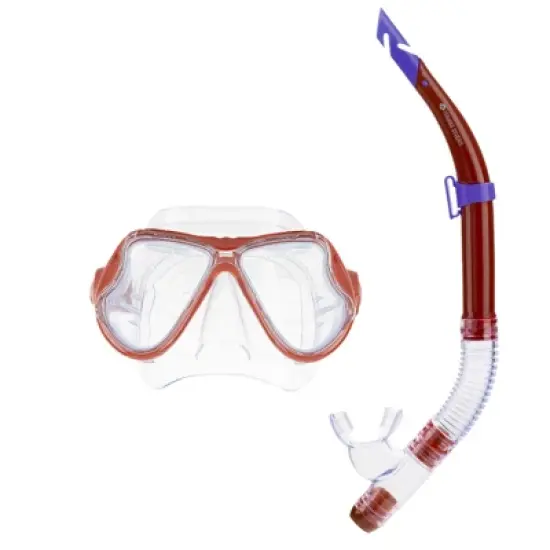 Hawaii Divers Manta Ray Adult Snorkel Combo &ndash; Red (Unisex) image {4}
