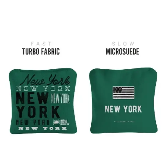 Gameday New York Football Green Synergy Pro Cornhole Bags (Set of 4) image {1}