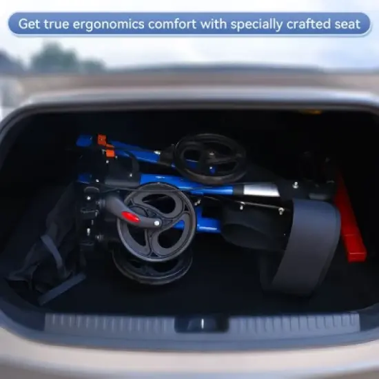 Topteng Four Wheel Walker Rollator with Adjustable Seat image {5}