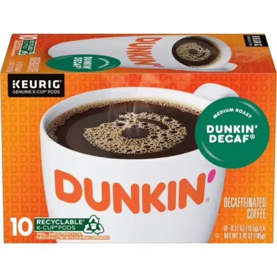 Dunkin' Decaf Medium Roast Coffee - Keurig K-Cup Pods - 10ct image {7}