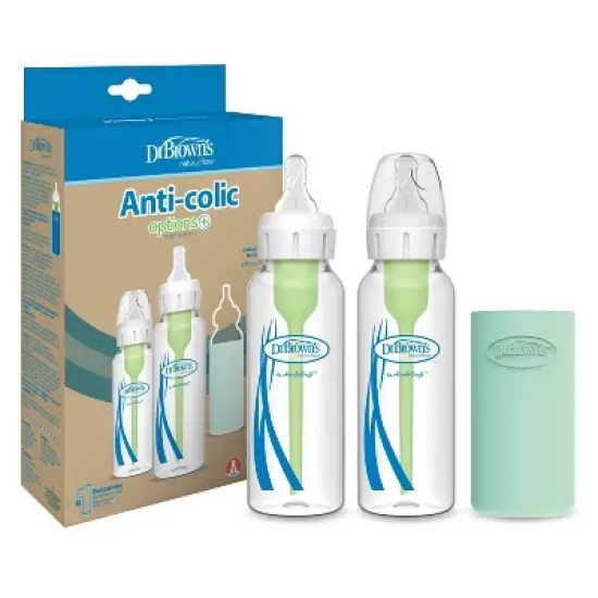 Dr. Brown's Anti-Colic Options+ Glass Baby Bottle - 8oz/2pk image {2}