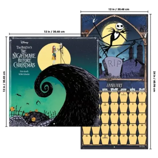 Disney 2026 Nightmare Before Christmas 12"x12" Wall Calendar image {6}