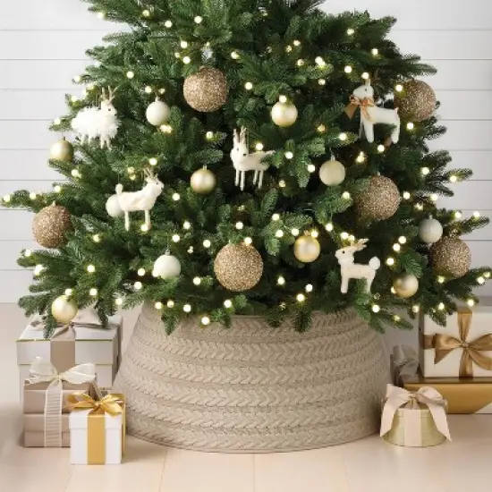 Christmas Roll Up Cable Knit Taupe - Wondershop&trade; image {1}