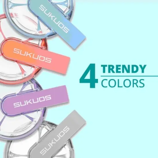 Sukuos Daily Use Round Pill Organizer 1 Pack, 4 Compartments, Portable Travel Pill Box, Medicine Container & Vitamin Holder image {5}