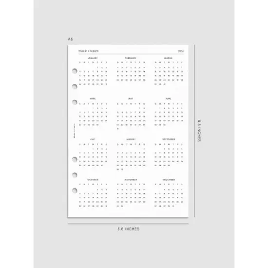 2026 Horizontal Weekly Planner Insert | Sunday Start | Cloth & Paper image {7}