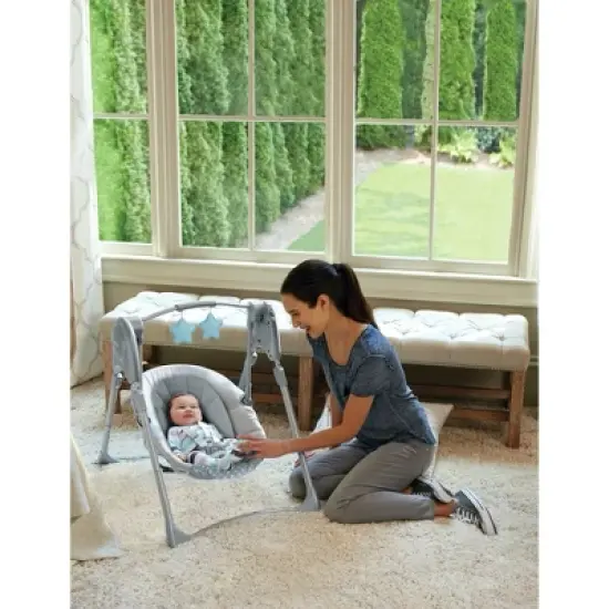 Graco Slim Spaces Compact Baby Swing image {4}