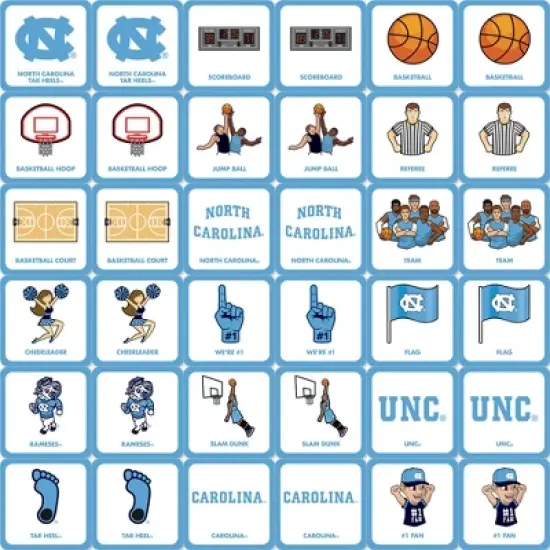 MasterPieces Officially Licensed NCAA UNC Tar Heels Matching Game for Kids and Families image {2}