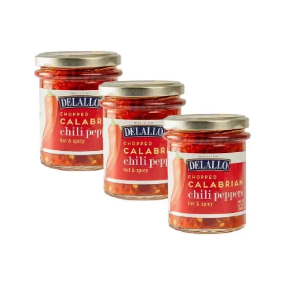 DeLallo Chopped Calabrian Chili Peppers, 6.7 oz Jar, (3 Pack) image {6}