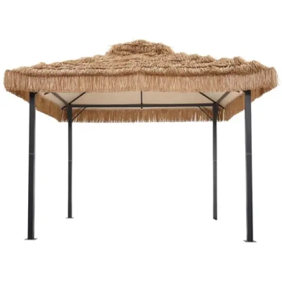 Ainfox 10x10 Thatched Tiki Bar Gazebo, Patio Gazebo image {2}