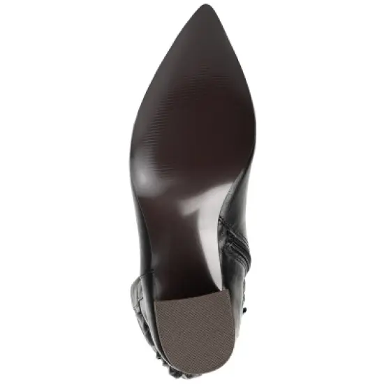 Journee Collection Womens Wilo Tru Comfort Foam Wide Calf Stacked Heel Mid Calf Boots image {4}