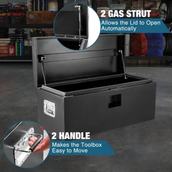 Heavy-Duty Hitch Mount Tool Box, Rust Resistant Steel with Weatherproof Seal image {5}