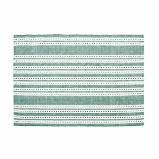 C&F Home Warner Emerald Placemats Set of 6, 14" x 20" image {1}