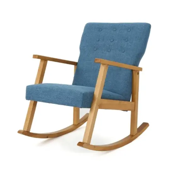 Harvey Mid-Century Modern Fabric Rocking Chair - Christopher Knight Home image {7}