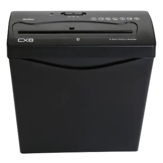 Royal&reg; CX8 8-Sheet Crosscut Shredder with Basket in Black image {3}