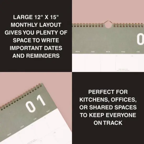 Altitude 2026 12 Months 12"x15" Wall Calendar Monthly Dark Sage image {2}