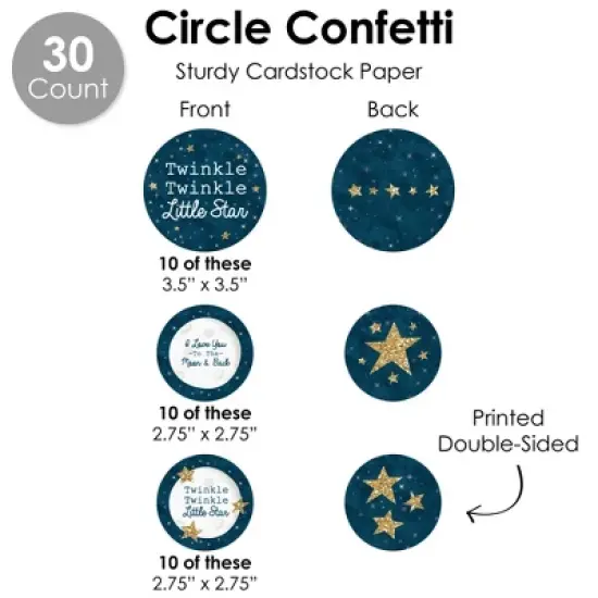 Big Dot of Happiness Twinkle Twinkle Little Star - Baby Shower or Birthday Party Supplies Decoration Kit - Decor Galore Party Pack - 51 Pieces image {6}