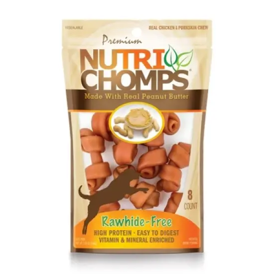 Nutri Chomps Peanut Butter Mini Knot Dog Treats - 5.08oz image {5}