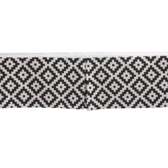 Bacati - Love Black/white Diamond Crib/Toddler Bed Skirt image {2}