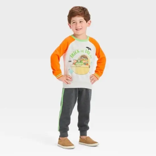 Toddler Boys' Lucasfilm Halloween Baby Yoda Fleece Top and Bottom Set - Beige image {3}