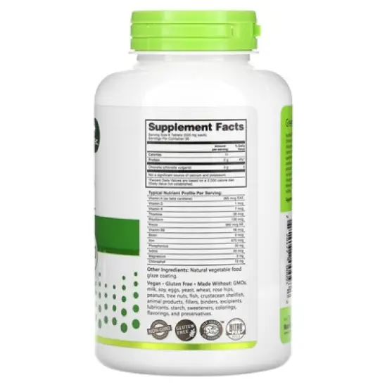 NutriBiotic Chlorella, 500 mg, 300 Vegan Tablets image {1}