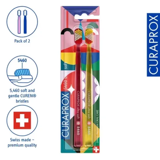 Curaprox CS 5460 Power Smile Edition, Ultra Soft Toothbrush for Gentle and Powerful Daily Cleaning, 2 pcs image {2}