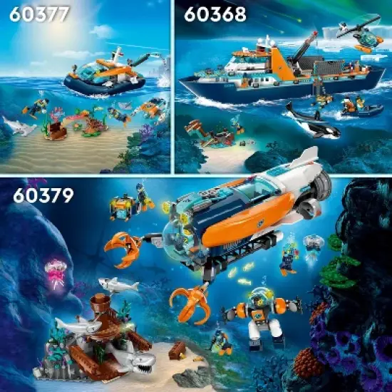 LEGO City Explorer Diving Boat Ocean Building Toy Set 60377 image {5}