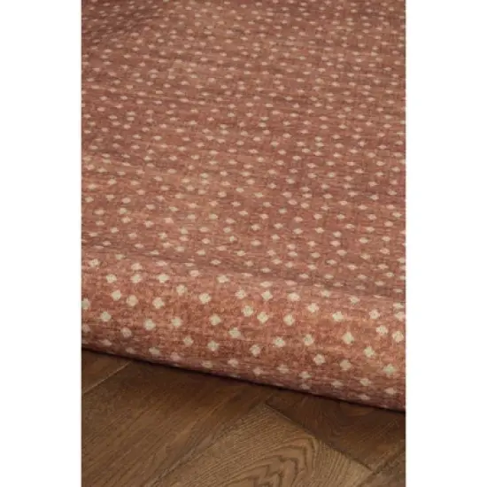 Tawney Washable Outdoor Rug Orange/Ivory - Linon image {4}
