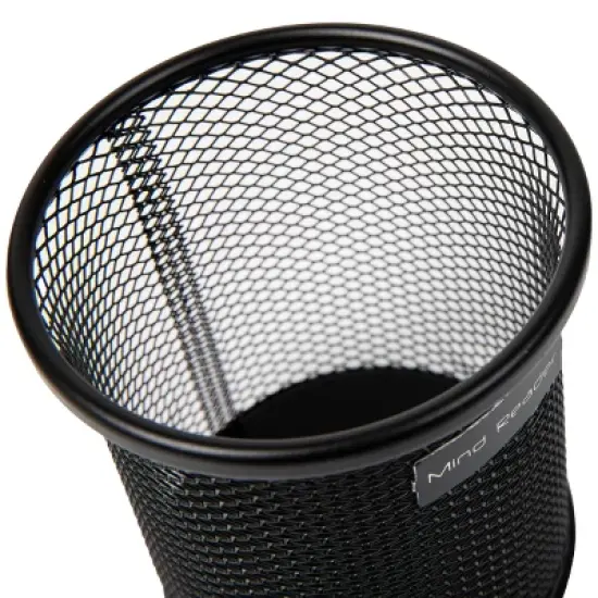 Mind Reader Mesh Paper Clip Holder Paperclip Holders Dispenser for Desk, Desk Accessories Organizer, Office Organization, Black image {3}