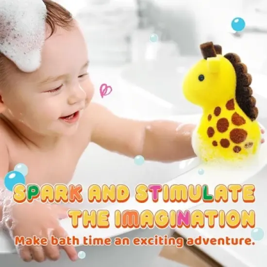 Spongentle Baby Bath Sponge Set - Animal Kingdom - 3 pk image {6}