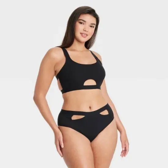 Women's Cotton Rib Cage Back Bralette - Colsie&trade; image {3}