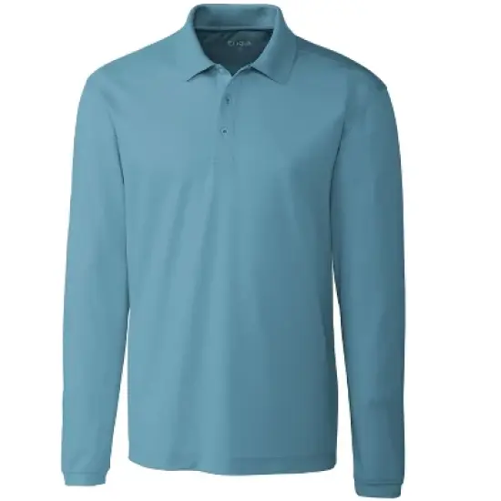 Clique Spin Eco Performance Pique Long Sleeve Mens Polo image {3}