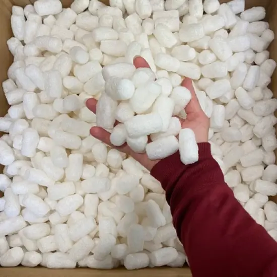UOFFICE  6 Cu. Ft. Anti-Static Packing Peanuts Bio-Degradable Environmentally Friendly Void Fill image {2}