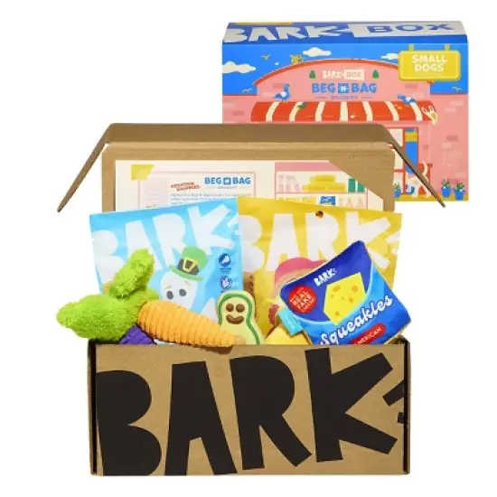 BARK Beg-n-Bag Small Box Dog Plush Toy Set - 5pc image {7}