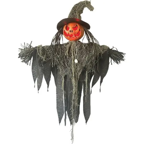 Hanging Jack-o-Lantern Scarecrow Decoration image {1}
