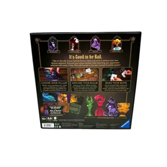 Ravensburger Disney Villainous Introduction to Evil Family Strategy Board Game with Lorcana Foil Trading Card: Creative Thinking, 2-4 Players image {2}