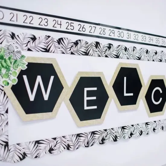 Schoolgirl Style Simply Boho Number Line Mini Bulletin Board Set image {2}