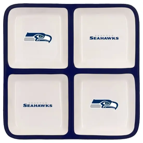 NFL Seattle Seahawks 4-Section Square Tray image {2}