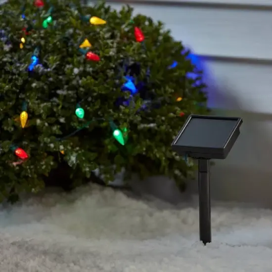 50ct Solar LED Faceted Christmas Indoor Outdoor String Lights with Green Wire - Wondershop&trade; image {1}