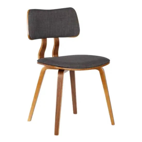 Jaguar Fabric Wood Dining Chair Charcoal - Armen Living image {1}