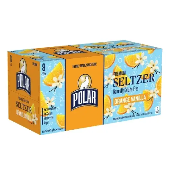 Polar Orange Vanilla Seltzer Water - 8pk/12 fl oz Cans image {3}