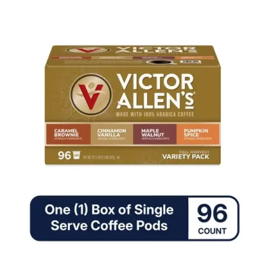 Victor Allen's Coffee Fall Harvest Variety Pack, Medium Roast, 96 Count, Single Serve Coffee Pods for Keurig K-Cup Brewers image {2}