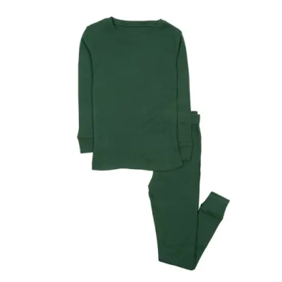 Leveret Kids Two Piece Long Sleeve Cotton Solid Boho Color Pajamas image {8}